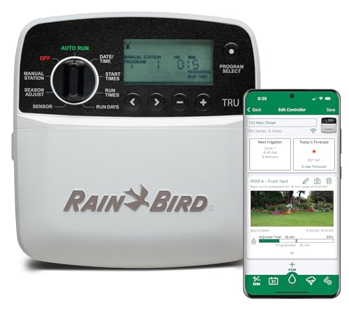 Rain Bird TRU8IW Irrigation Controller, Smart WiFi, Indoor, 8-Station - style: Indoor WiFi Bundle