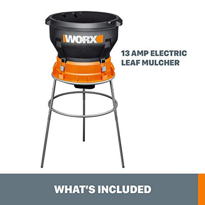 Worx 13 Amp Electric Leaf Mulcher for Yard Leaf & Waste Shredding, WG430