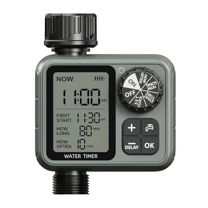Sprinkler Timer for Garden Hose, Irrigation Water Timer with Rain Delay, Automatic Manual Watering for Lawn Yard Outdoor Drip Irrigation System