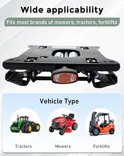 NIXFACE Zero Turn Mower Seat Suspension Kit W/O Slide Track, 2 Inch Travel