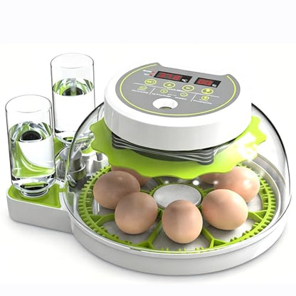 JUJOJB 12-Egg Incubator for Hatching Eggs, Auto Turner, Temp Control - color: Green