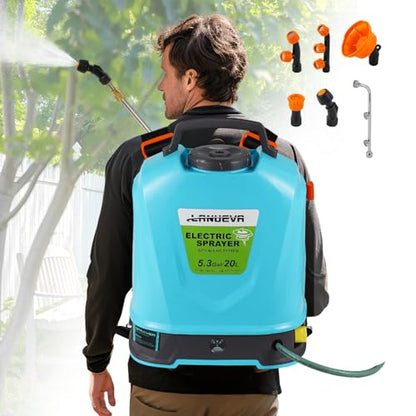 LANUEVA 5.28 Gal/20L Battery Powered Sprayer 78-101 PSI with Mixing System
