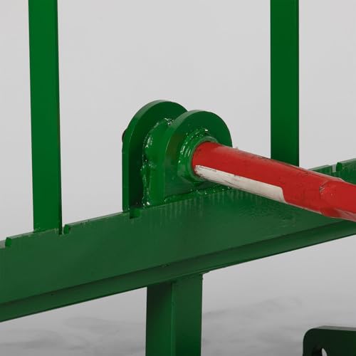 Titan Attachments Standard Series Global Euro Hay Frame with 39" Hay Spear and Stabilizers, Fits John Deere Style Tractors, Hay Spear Sleeves Included, 2" Receiver Hitch, Rated 4,000 LB