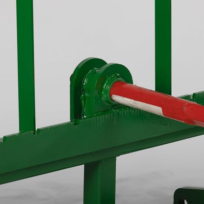 Titan Attachments Standard Series Global Euro Hay Frame with 39" Hay Spear and Stabilizers, Fits John Deere Style Tractors, Hay Spear Sleeves Included, 2" Receiver Hitch, Rated 4,000 LB