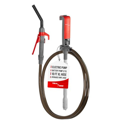 TERA PUMP Portable Battery Powered Gas Transfer Pump, New Gen - style: XL Nozzle Telescopic Stick Pump