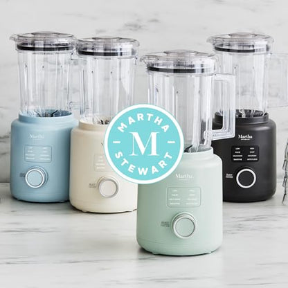 Martha Stewart 50oz Countertop Blender, 3 Speeds, 5 Presets, Sky Blue - color: Sky Blue