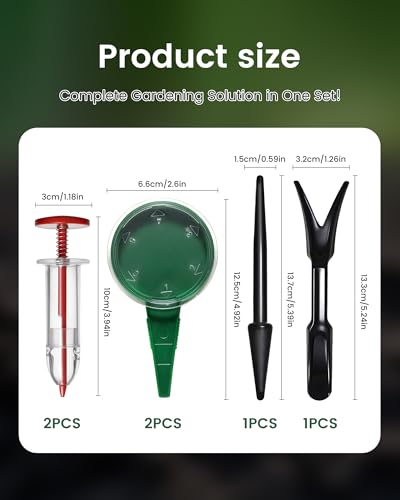Mini Seed Spreader Set, Seed Planter Tool for Small Seed, Tiny Seed Dispenser with 5 Degree, Seed Sower 6 PCS