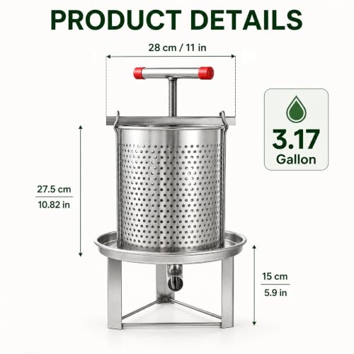 Honey Extractor Honey Press Stainless Steel Hand Crank Beekeeping Spinner