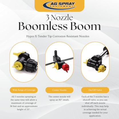 25 Gallon Boomless Spot Sprayer – 4.0 GPM Diaphragm Pump, Deluxe Handgun, 3-Nozzle Boom, 12V ATV Sprayer for Lawn, Garden, Fence Lines, Food Plots & Acreage - style: Boomless - 25 Gallon