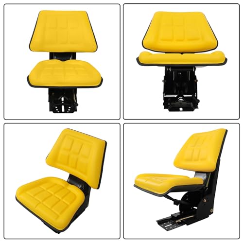 Yellow Tractor Suspension Seat Replacement for John Deere Universal Seats