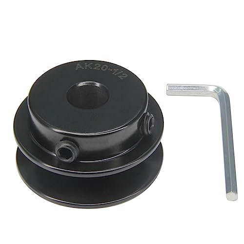AK20-1/2 Bore Single Groove Web Sheave 2" OD 1/2" Bore V Belt Sheave Cast Iron - size: 1/2"Bore-2"OD