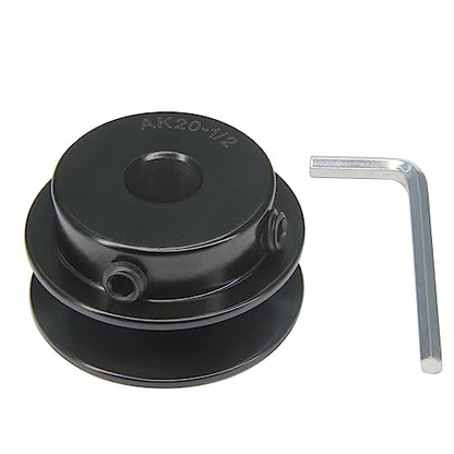 AK20-1/2 Bore Single Groove Web Sheave 2" OD 1/2" Bore V Belt Sheave Cast Iron - size: 1/2"Bore-2"OD