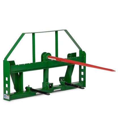 Titan Attachments Standard Series Global Euro Hay Frame with 39" Hay Spear and Stabilizers, Fits John Deere Style Tractors, Hay Spear Sleeves Included, 2" Receiver Hitch, Rated 4,000 LB
