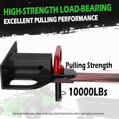 Upgraded Zero Turn Lawn Mower Hitch with 2" Receiver, 6mm Thicker Heavy Duty Steel Bolt On Trailer Hitch Receivers, Compatible with Many Models Lawn Mower, Tractor, Trailer, Golf Cart, ATV Etc. - size: 2 Inch Lawn Mower Hitch