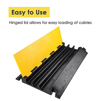 Yescom Cable Ramp Protector 3 Channel Garden Hose Protecitive 44000 Lbs - size: 2.8"H - 3 Channel