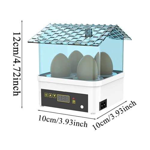 Incubators for Hatching Eggs 4-Grid Transparent LED Display Manual Turning