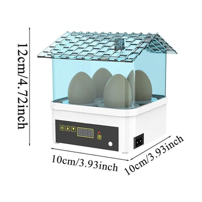 Incubators for Hatching Eggs 4-Grid Transparent LED Display Manual Turning