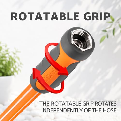 FEVONE Heavy Duty Garden Hose 105 ft, Hybrid Polymer Water Hose - size: 105' (feet)
