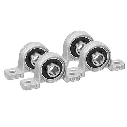 KP08 8mm Bore Zinc Alloy Inner Ball Mounted Pillow Block Pack of 4
