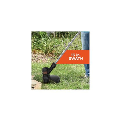 BLACK+DECKER String Trimmer and Weed Wacker, Electric Corded Weed Eater, 13-Inch Cutting Deck, 4 Amp Motor, Lightweight (BEST935)