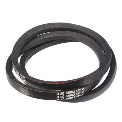 uxcell 3 Pack B-20 Classic Wrapped V-Belt, 23" Outside Circumference, Black Industrial Rubber V-Belt - size: B20