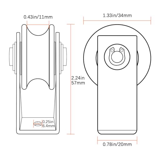 Cable Pulley Wheel Stainless Steel, Bearing Inside, Rope Pulley for Pulley System, 2 Pack - size: pulley wall-mounted