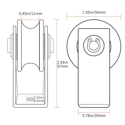 Cable Pulley Wheel Stainless Steel, Bearing Inside, Rope Pulley for Pulley System, 2 Pack - size: pulley wall-mounted