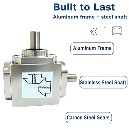 90 Degree Right Angle Gearbox 1:1 Bevel Gear Drive - size: 8mm Right Single Output Shafts