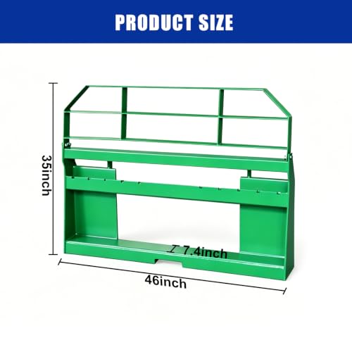 2500LBS Skid Steer Quick Attach Pallet Fork Frame Only, 46 Inch Universal Fork Frame Attachment, Heavy Duty Steel Fork Mount Frame for Tractors Loaders Skid Steers