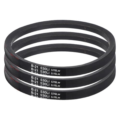 uxcell 3 Pack B21 Classic V-Belt, 24" Outside Circumference, Black, Industrial Rubber V-Belt - size: B21