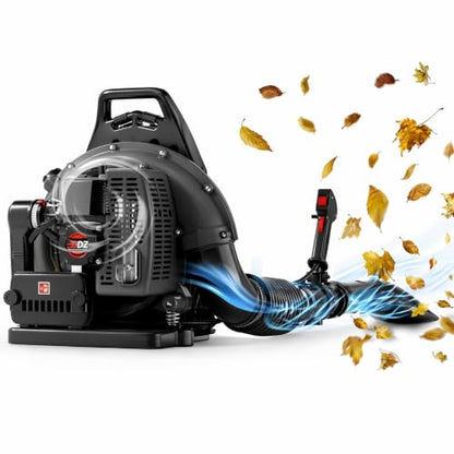 TDH Backpack Leaf Blower,63CC Backpack Blower with 665 CFM & 205 MPH - color: Black