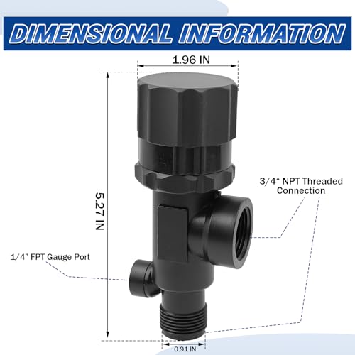 23120-3/4-PP Adjustable Pressure Relief Valve - 3/4" NPT Inlet/Outlet