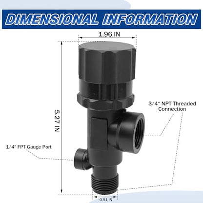 23120-3/4-PP Adjustable Pressure Relief Valve - 3/4" NPT Inlet/Outlet
