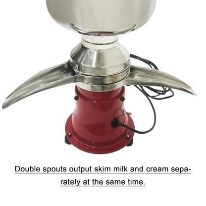 110V Stainless Steel Electric Milk Cream Separator 50L/H Output