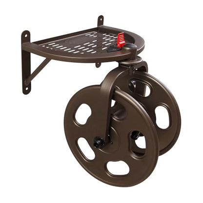Liberty Garden Navigator Hose Reel, Bronze, with Flip Top - style: Classic, Pull Up Latch
