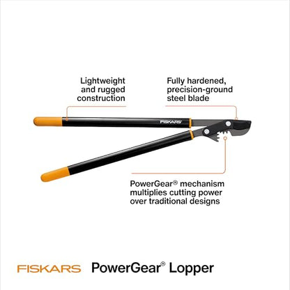 Fiskars 32” PowerGear Garden Bypass Loppers, Tree Trimmer, 2" Cut Capacity - style: 32" PowerGear Bypass