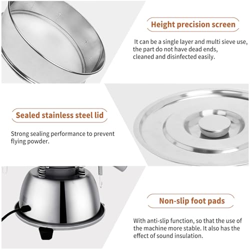 Sidasu Automatic Powder Sifter Machine–12&80 Mesh Flour Sifter - size: Sifter Machine(12+80 mesh)
