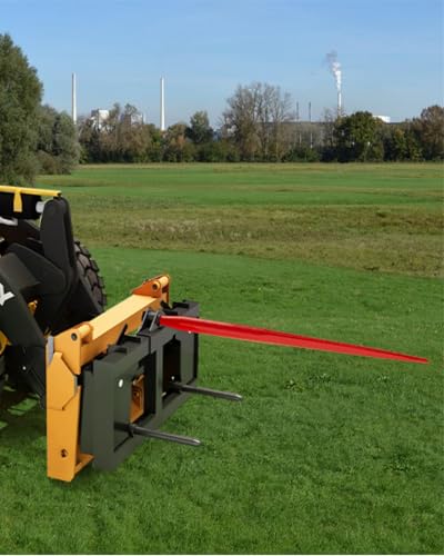 GAOMON 4500 Lbs Heavy Duty Hay Spear Attachment–49" Square Bale Spike,Red - size: 49" / Without Sleeve