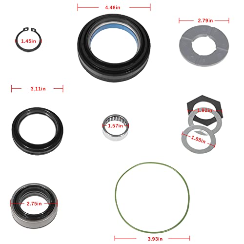 Outer Axle Dust Seal & Inner Tube Seal & Needle Bearing & Snap Ring & Thrust Washer Seals Kit Fit For Ford Super Duty Excursion F250 F350 F450 With Dana 50 60 Front Axle 1998-2004 - size: 20 PCS Seals Kit For Ford F250 F350 (1998-2004)