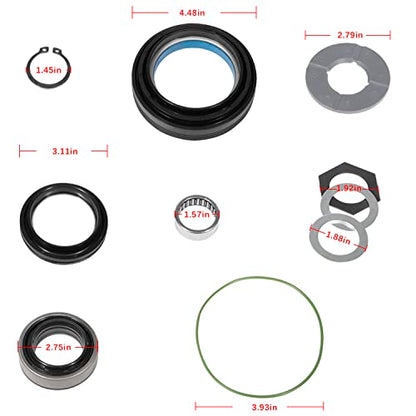 Outer Axle Dust Seal & Inner Tube Seal & Needle Bearing & Snap Ring & Thrust Washer Seals Kit Fit For Ford Super Duty Excursion F250 F350 F450 With Dana 50 60 Front Axle 1998-2004 - size: 20 PCS Seals Kit For Ford F250 F350 (1998-2004)