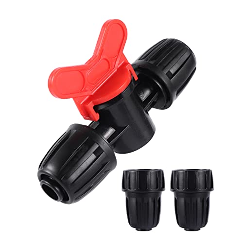 20 Pcs 1/2 inch Irrigation Tubing Fittings Barbed Locked Connectors | 2 US Standard 3/4" to 1/2" Faucet Adapters,1 Switch Valve,For (1/2" ID x0.6-0.63" OD) 16mm Drip Tubing - size: 1/2 inch Irrigation Fittings kit - B