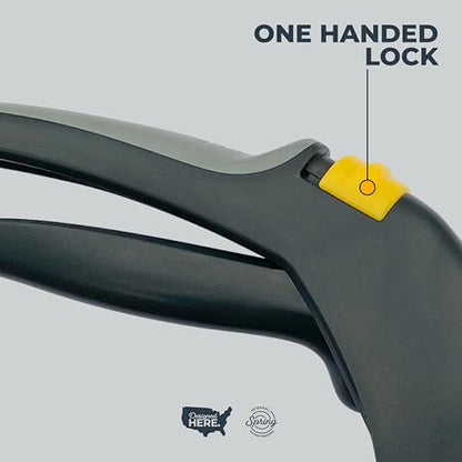 Woodland Tools Heavy Duty Rotating Grass Shears – 180 Degree Pivoting Head, Non Stick Steel Blades, Ergonomic Grip, Manual Grass Clippers for Trimming Around Beds, Walkways, and Edges - style: Heavy Duty Rotating Grass Shears