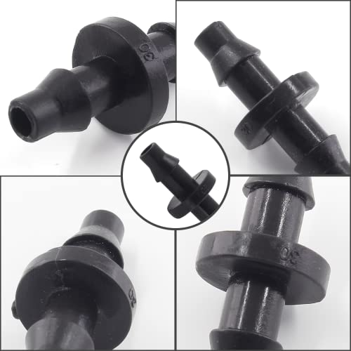150Pcs 1/4 Inch Drip Irrigation Coupling Fittings - size: Straight Coupling (150Pcs)