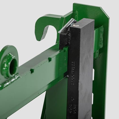 Titan Attachments Economy Series Global Euro Pallet Fork Frame with 60" Fork Blades Fits John Deere Tractors, Rated 4,000 LB, Accepts Class 2 Pallet Fork Blades and Conus 1 Hay Bales Spears - size: Pallet Fork Length: Frame + 60" Blades