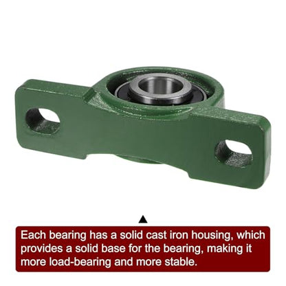 uxcell 4 Pcs UCP210-32 Pillow Block Bearing 2 Inch Bore Solid Cast Iron Base Mounted Bearing Block Insert Bearing Self-Alignment - size: 2 Inch