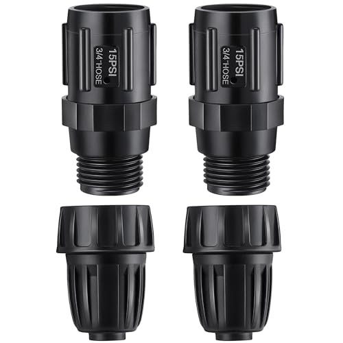 4 Pcs 15 PSI Drip Irrigation Pressure Regulator Adapter Kit - style: 15 PSI