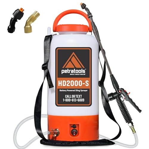 PetraTools HD2000-S 2 Gallon Battery Powered Garden Sprayer, 2 Hour Runtime - size: 2 Gallon Standard