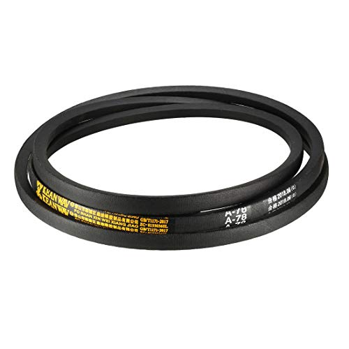 uxcell A78 Drive V-Belts 78" Inner Length 13mm Width 8mm Thick JIS Standard A-Section Rubber Drive Transmission Belt - size: 78"