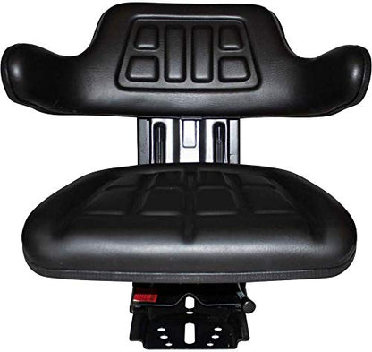 TRAC SEATS BLACK WAFFLE STYLE UNIVERSAL TRACTOR SUSPENSION SEAT WITH TILT FITS FORD/NEW HOLLAND 3900 3930 3910 5000 5100 5600 5610 5900 5910