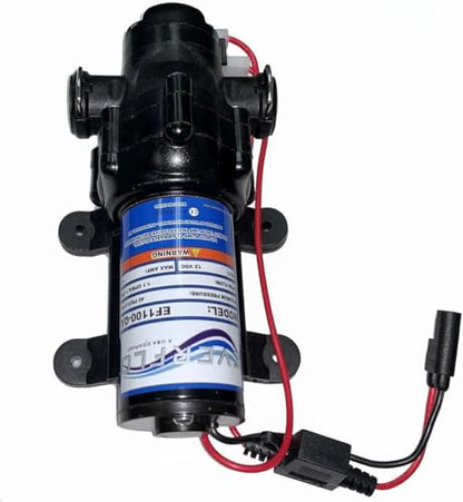Replacement for Everflo EF1100-QA Diaphragm Pump 12 V, 40 PSI, 1.1 GPM QA Ports